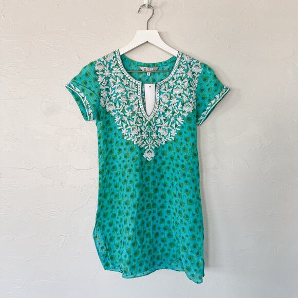 Sulu Collection Turquoise Paige Tunic size 2 NWT - Picture 5 of 5